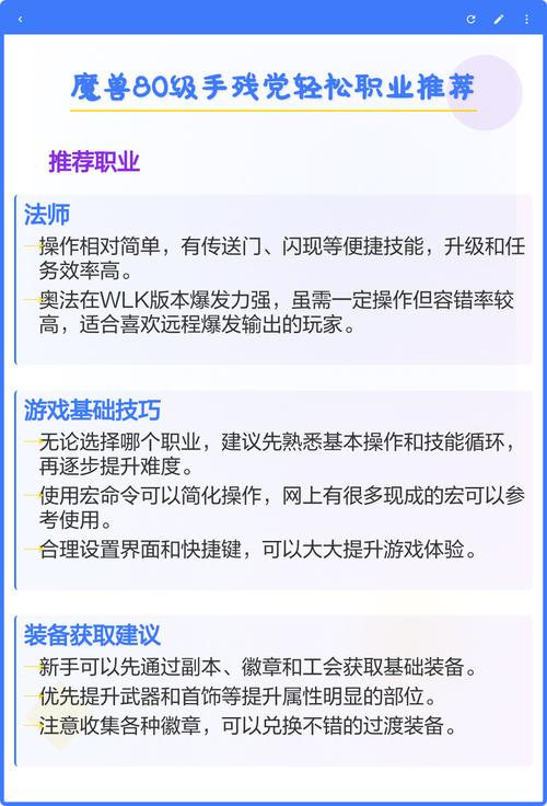 80级WOW职业推荐