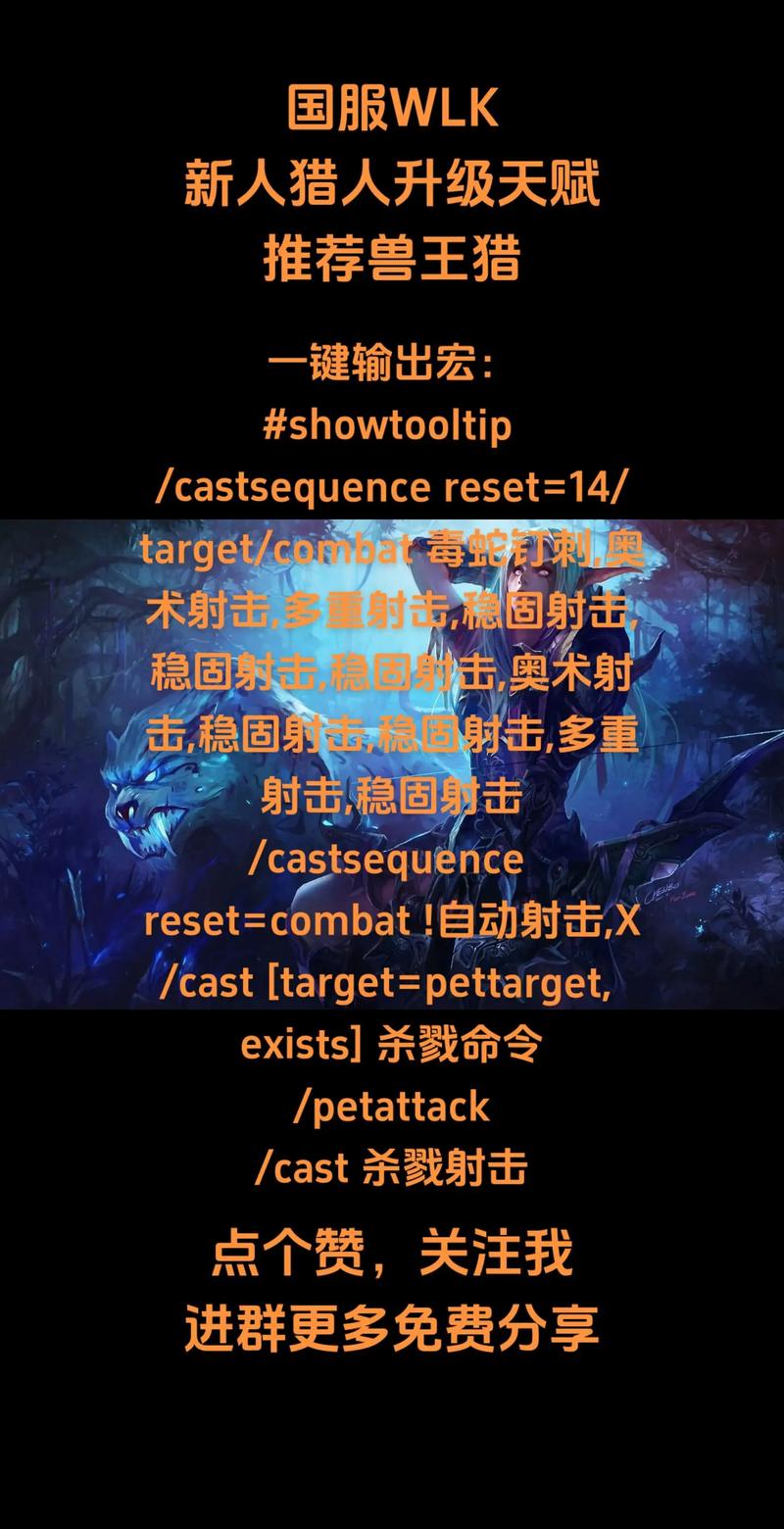 魔兽私服一键输出宏教程